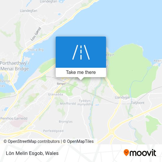 Lôn Melin Esgob map