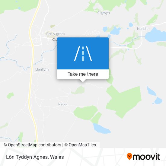 Lôn Tyddyn Agnes map