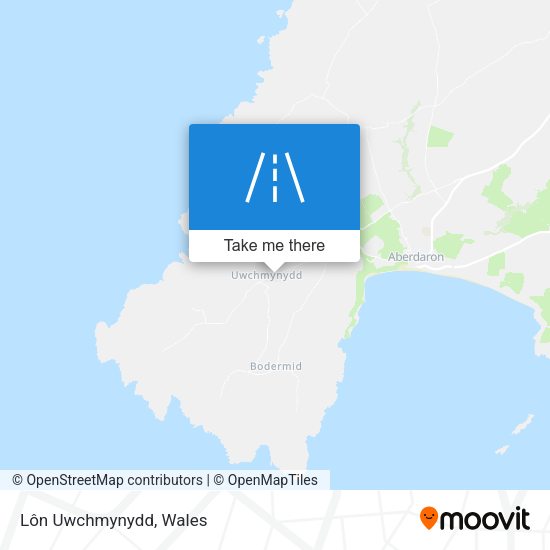 Lôn Uwchmynydd map