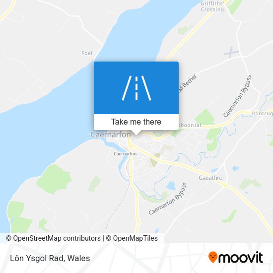 Lôn Ysgol Rad map