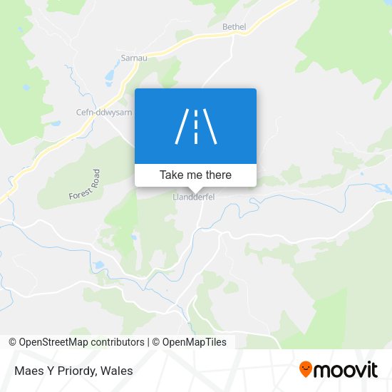 Maes Y Priordy map