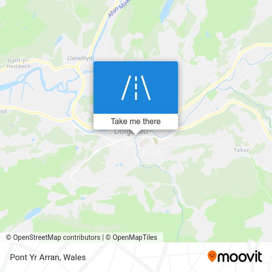 Pont Yr Arran map
