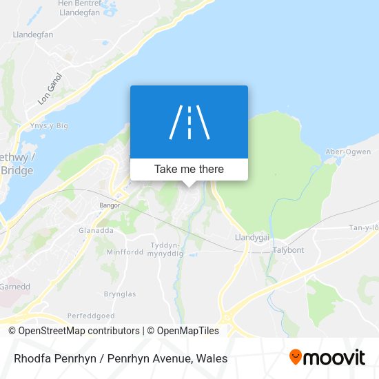 Rhodfa Penrhyn / Penrhyn Avenue map