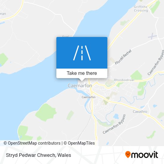 Stryd Pedwar Chwech map
