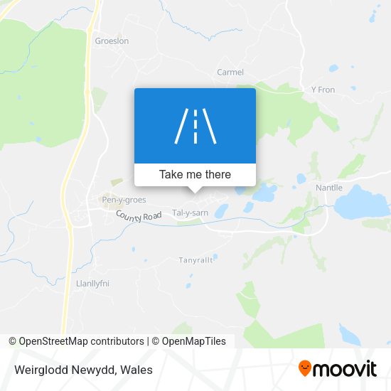 Weirglodd Newydd map
