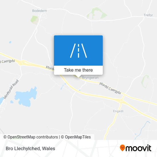 Bro Llechylched map