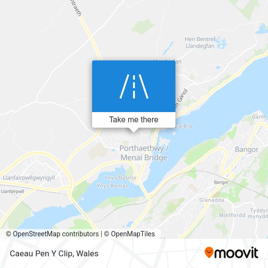 Caeau Pen Y Clip map