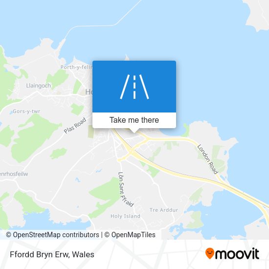 Ffordd Bryn Erw map