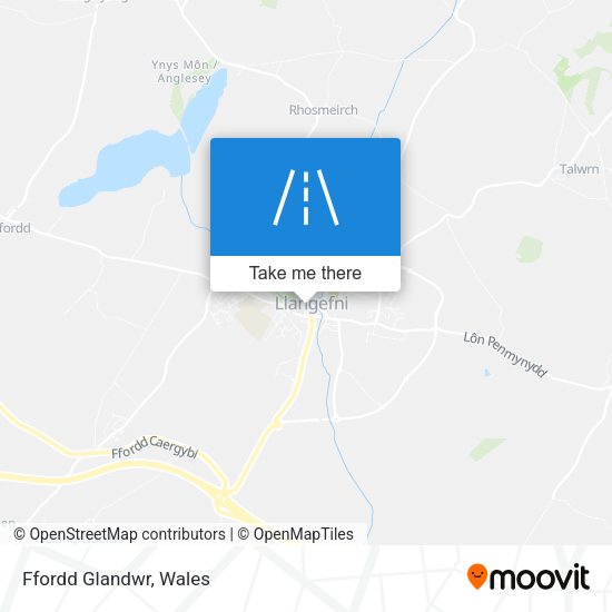 Ffordd Glandwr map