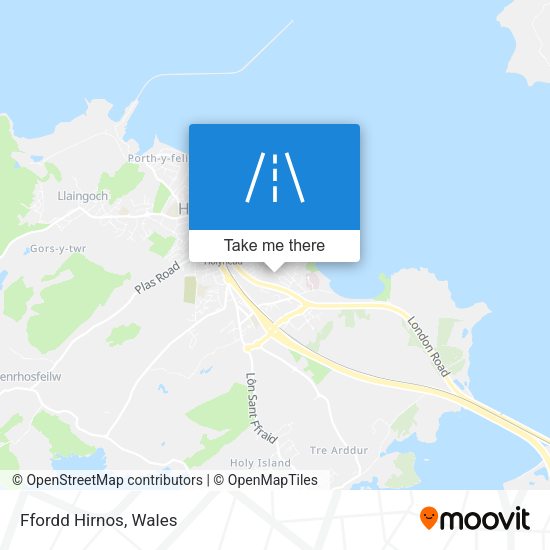 Ffordd Hirnos map