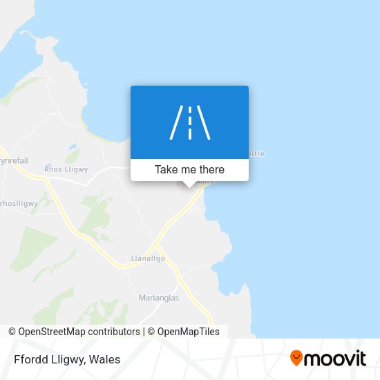 Ffordd Lligwy map