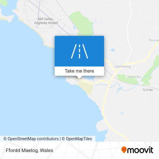 Ffordd Maelog map