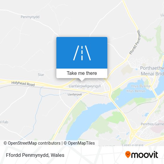 Ffordd Penmynydd map