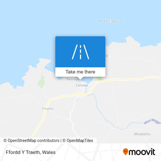 Ffordd Y Traeth map