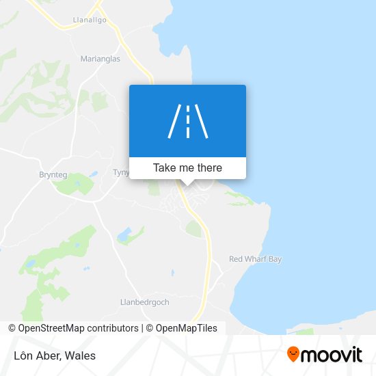 Lôn Aber map