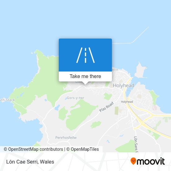 Lôn Cae Serri map