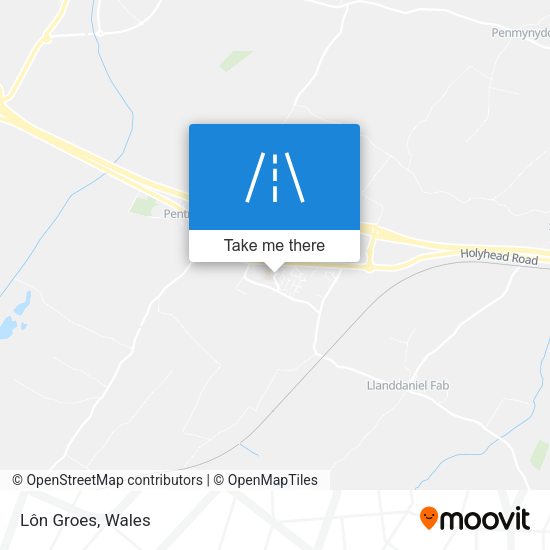 Lôn Groes map