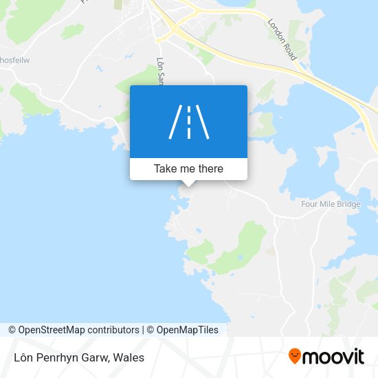 Lôn Penrhyn Garw map