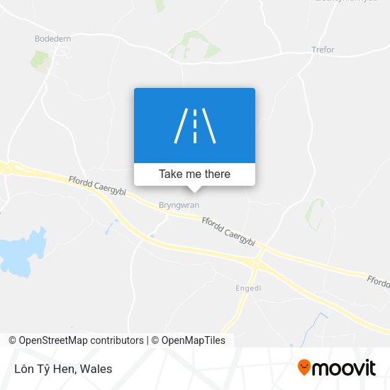 Lôn Tŷ Hen map