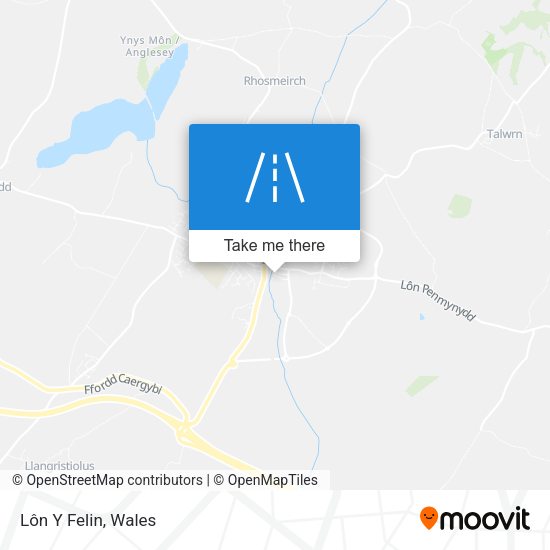 Lôn Y Felin map