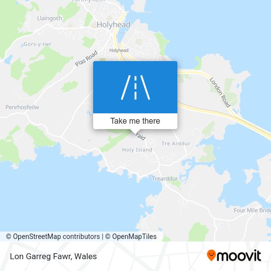 Lon Garreg Fawr map
