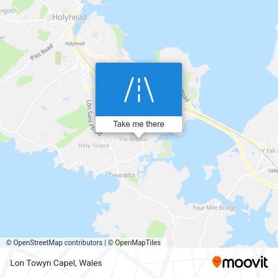 Lon Towyn Capel map