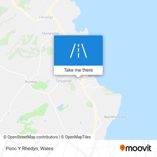Ponc Y Rhedyn map