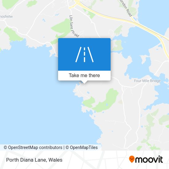 Porth Diana Lane map