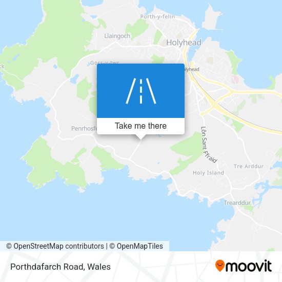 Porthdafarch Road map