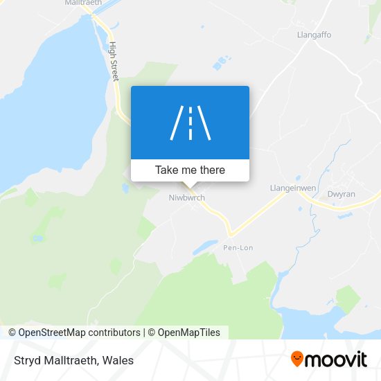 Stryd Malltraeth map