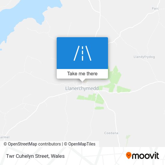 Twr Cuhelyn Street map