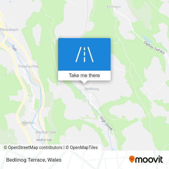 Bedlinog Terrace map