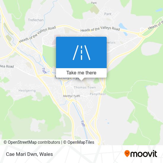 Cae Mari Dwn map
