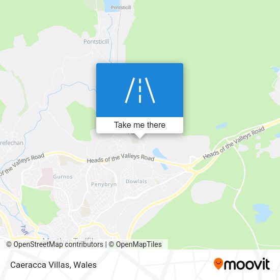 Caeracca Villas map
