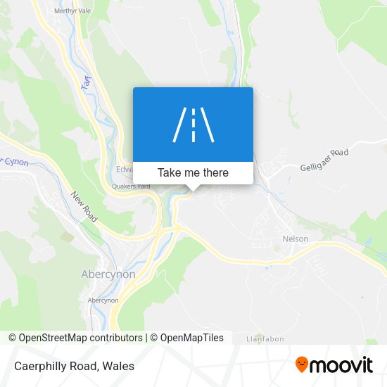 Caerphilly Road map