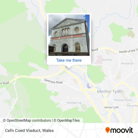 Cefn Coed Viaduct map