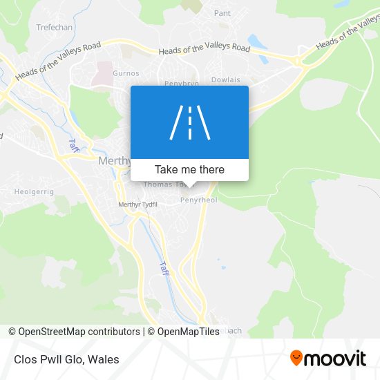 Clos Pwll Glo map