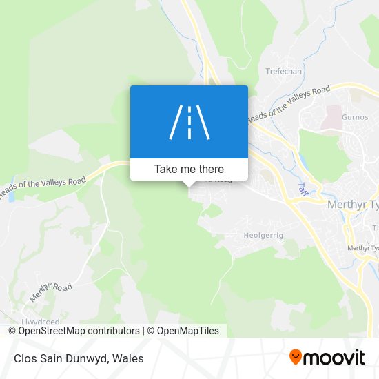 Clos Sain Dunwyd map