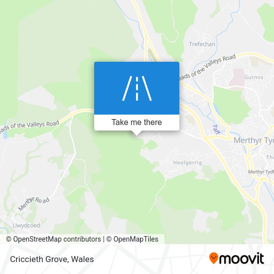 Criccieth Grove map