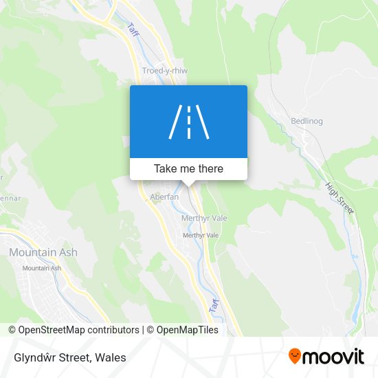Glyndŵr Street map