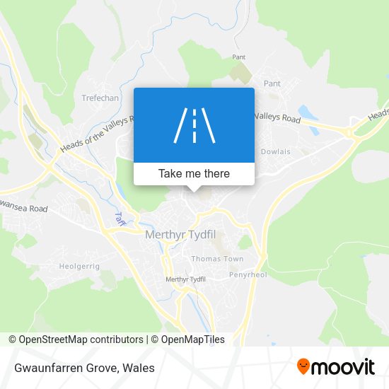 Gwaunfarren Grove map
