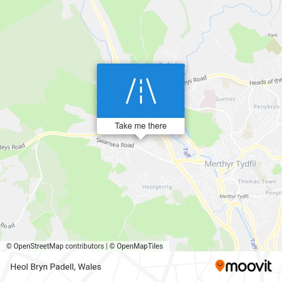 Heol Bryn Padell map