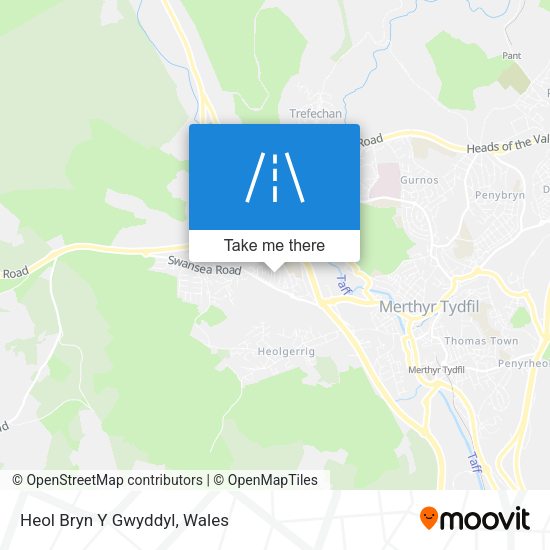 Heol Bryn Y Gwyddyl map