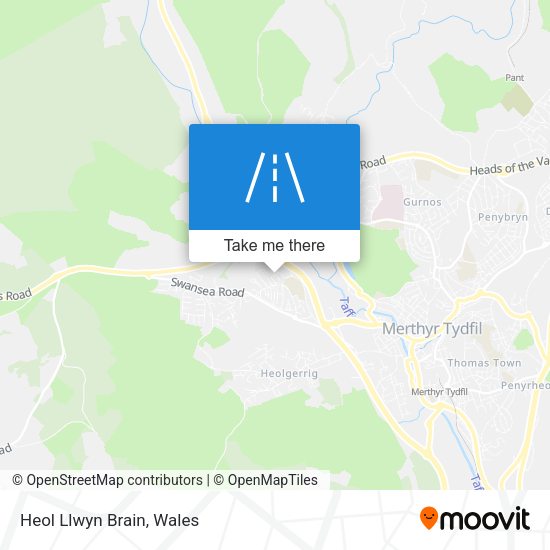 Heol Llwyn Brain map