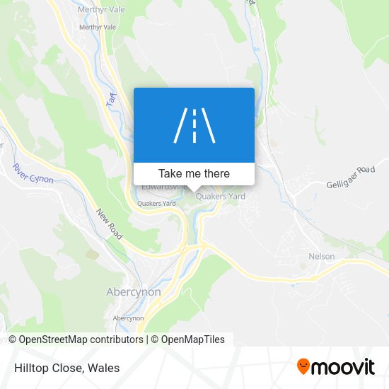 Hilltop Close map