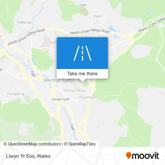Llwyn Yr Eos map