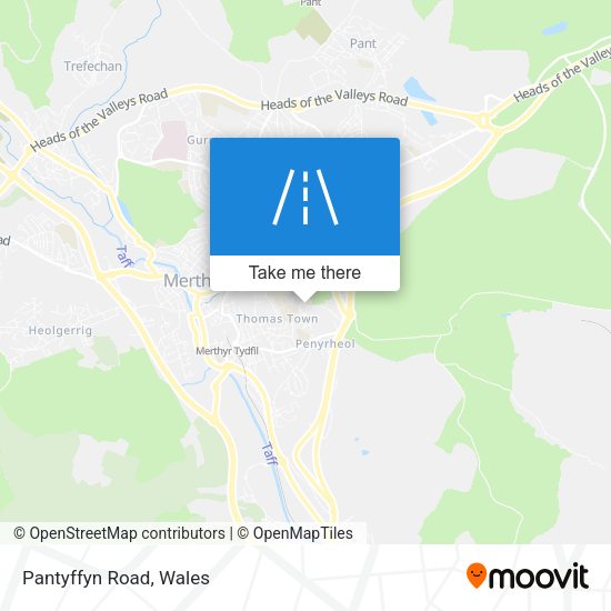 Pantyffyn Road map