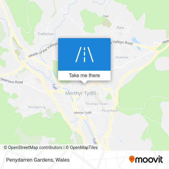 Penydarren Gardens map