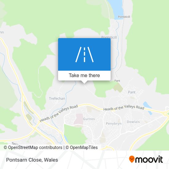 Pontsarn Close map