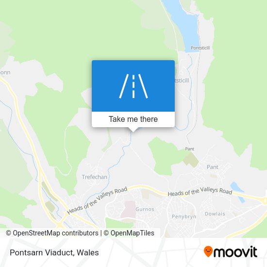 Pontsarn Viaduct map